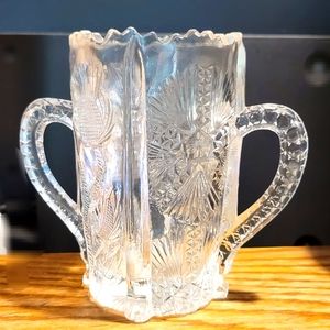 Vintage Higbee Glass Paneled Inverted Thistle